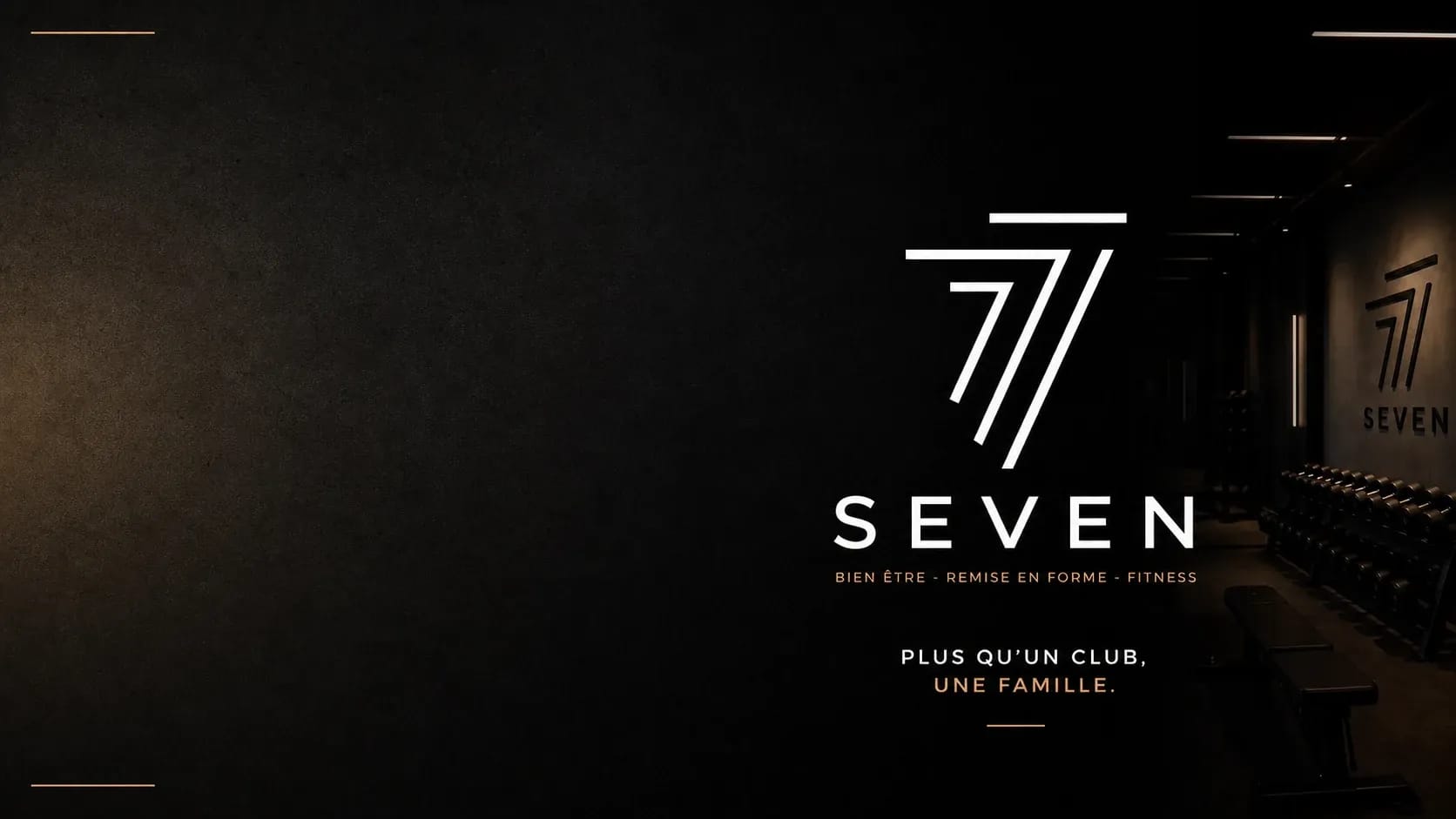 Seven Club training floor and brand mark